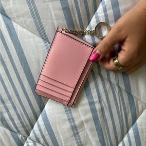 Kate Spade Pink Quilted Key Card Holder